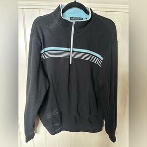 CARNOUSTIE Mens Size Medium Grey & Blue Long Sleeve Half Zipper Sweatshi…